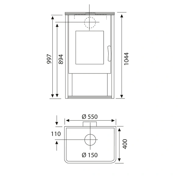 Kaminofen »Fulgor«, KO KF111, Leistung: 6 kW
