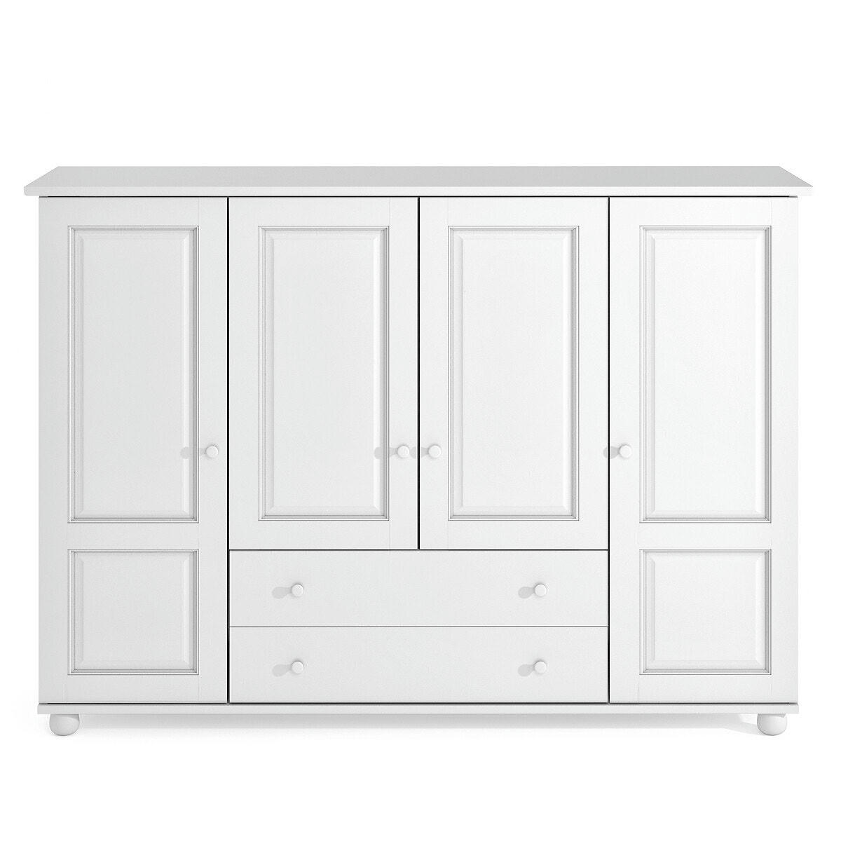 Armoire pin massif Redmond, penderie lingère