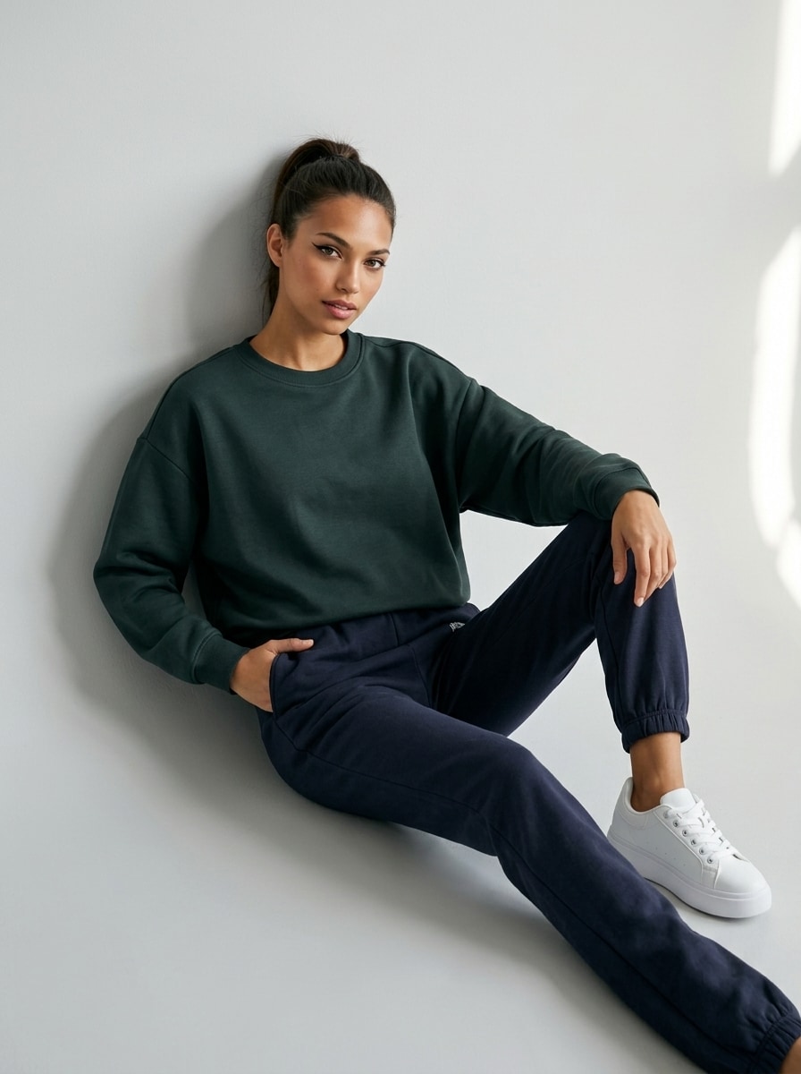 Spodnie jogger fleece z nadrukiem