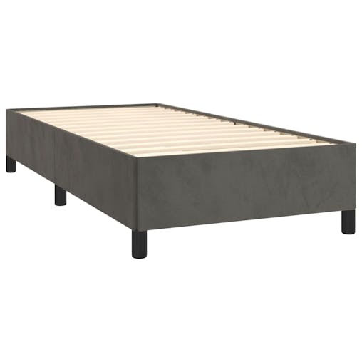 NNEVL Bed Frame Dark Grey 107x203 cm King Single Velvet