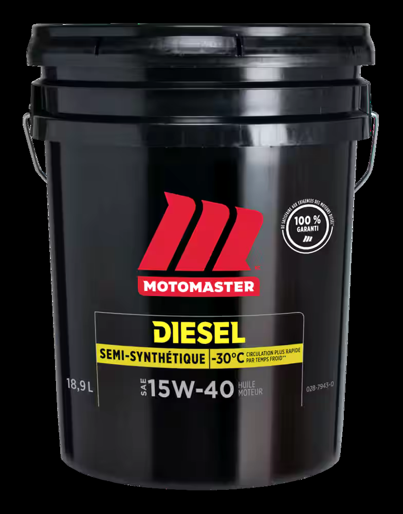 MotoMaster 15W40 Synthetic-Blend Diesel Engine/Motor Oil, Assorted Size