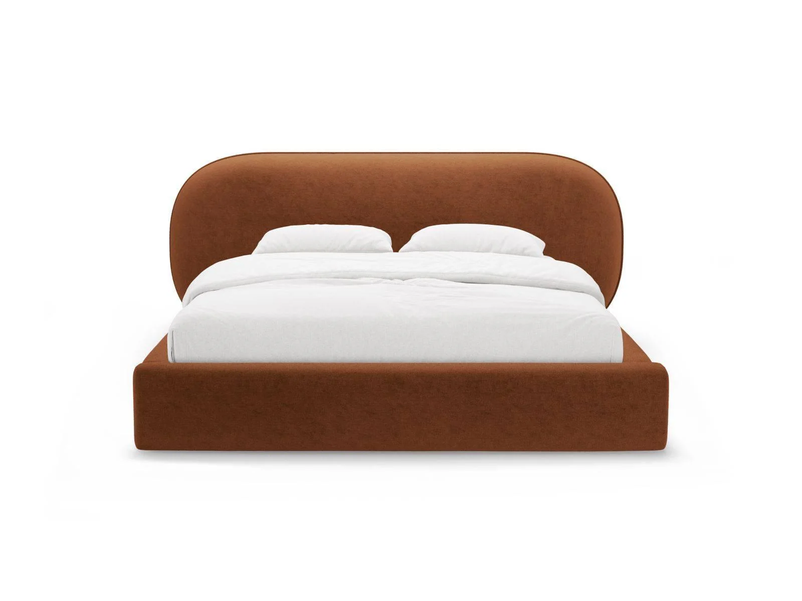 Bedframe Ovalo chenille 140 x 200 met opbergruimte