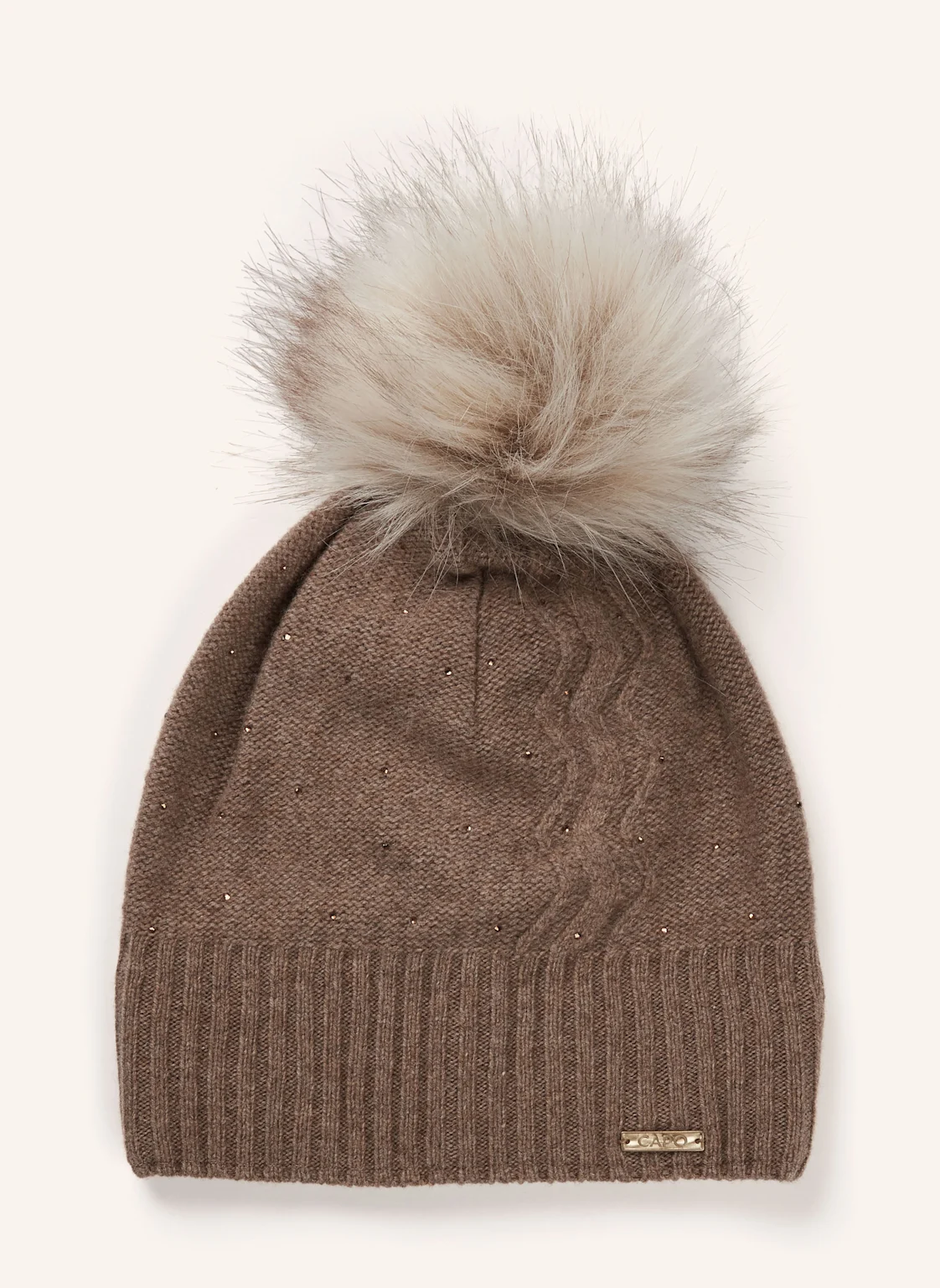 CAPO Mütze mit Cashmere und Schmucksteinen