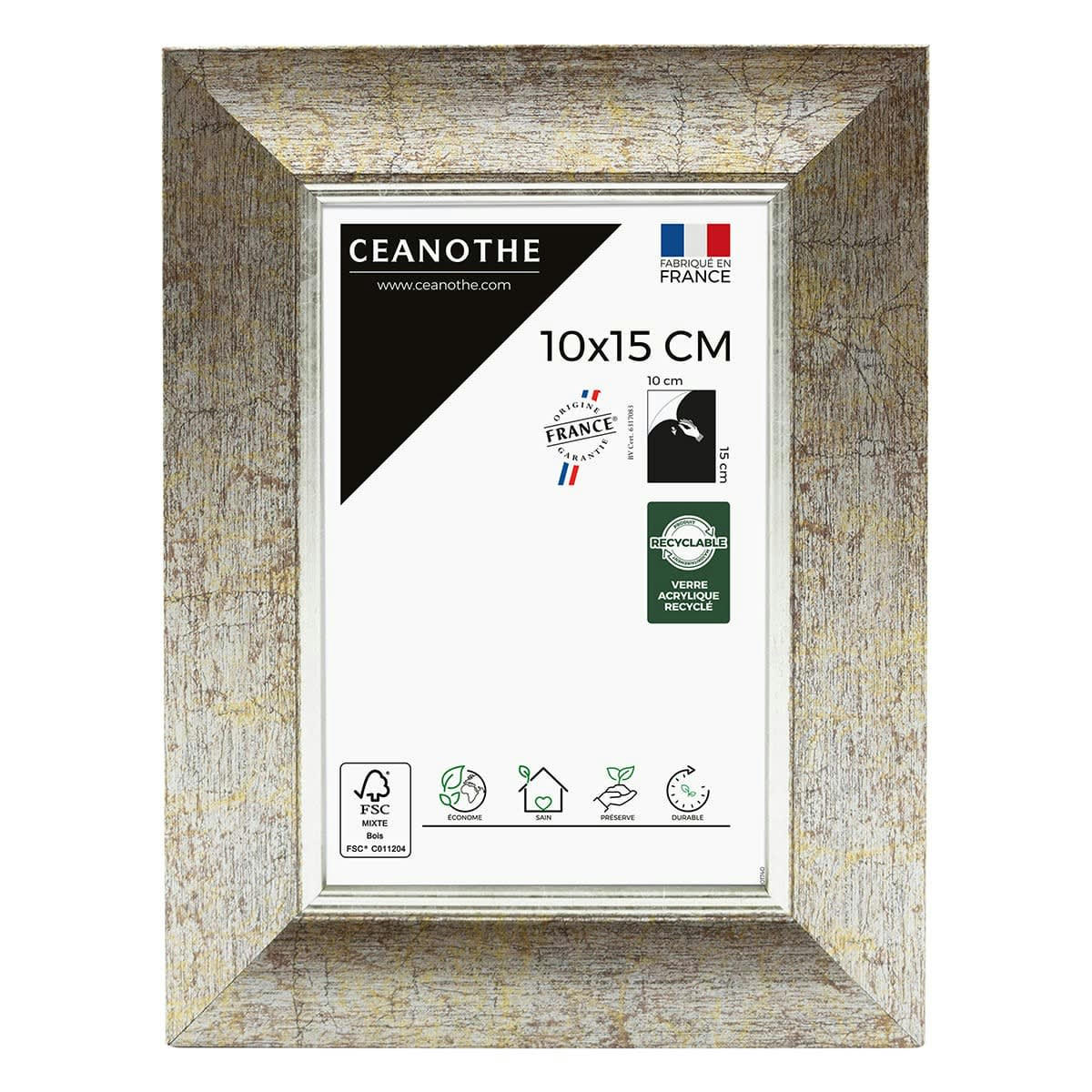 HADES - Cadre photo 10x15 cm résine recyclée