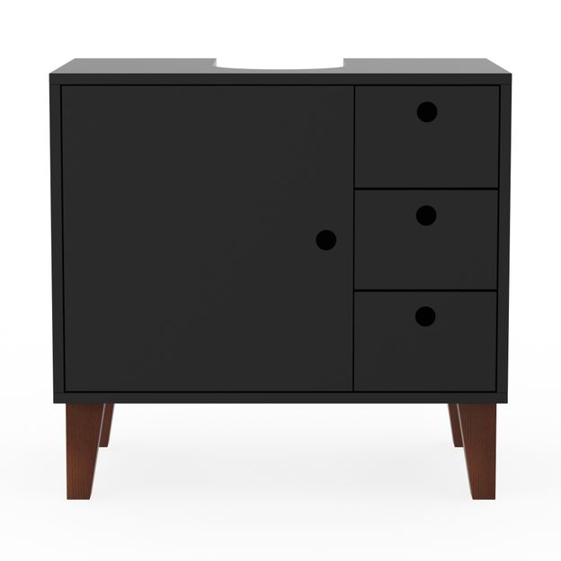 GABINETE DE BANHEIRO COLUNA 1 PORTA/3 GAVETAS LIVA