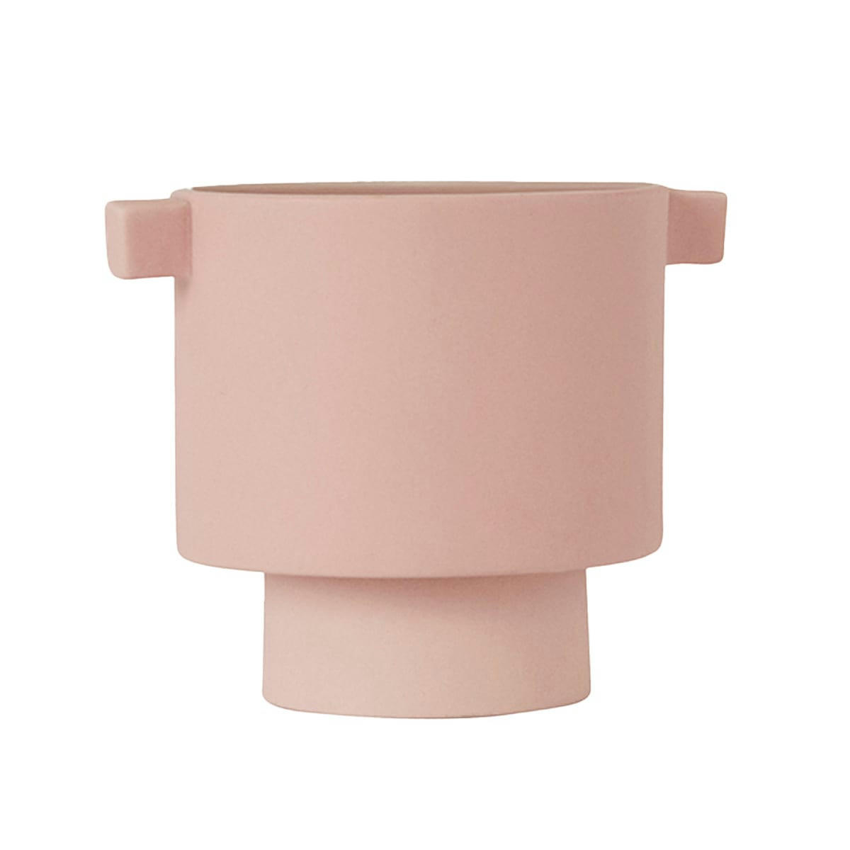 INKA - Pot rose en grès Ø10,5xH10,5cm