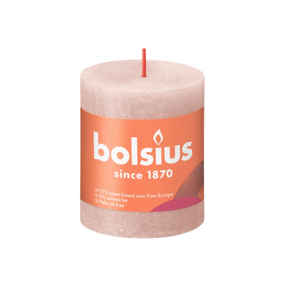 Stumpenkerze »Shine-Collection«, rosa, 4 Stück