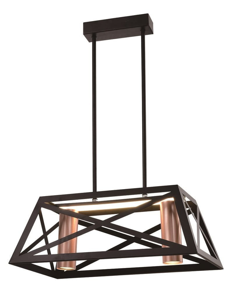 Lampa wisząca czarna-mosiądz ORIGAMI 2xE27x40W wym: 74x51x32 cm Candellux