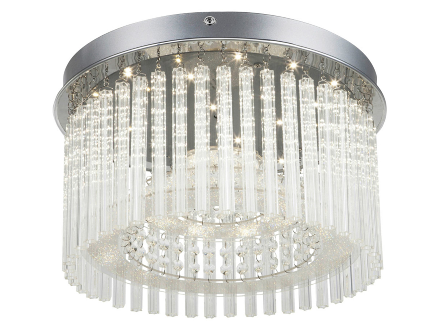 Lampa sufitowa Joyce LED szklana srebrna