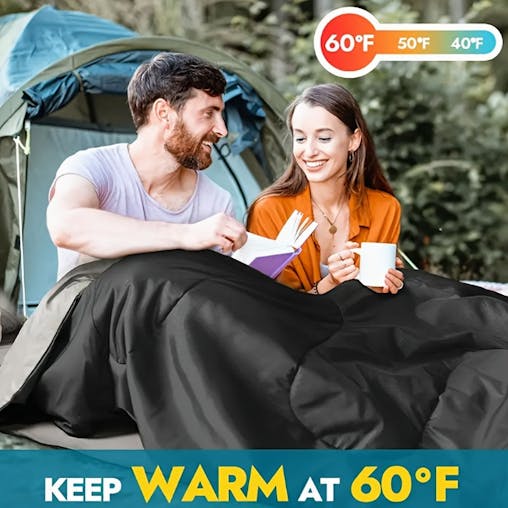 NNETM Double Sleeping Bag Queen XL for Camping