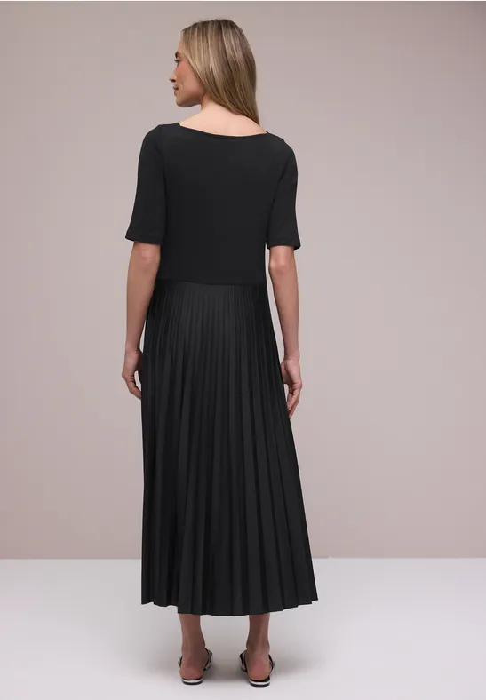 Midi-Kleid mit Plissée-Rock