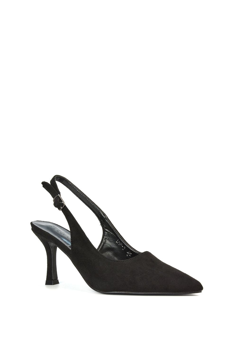 XY London Valerie' Stiletto High Heel Closed Toe Slingback Court Shoes