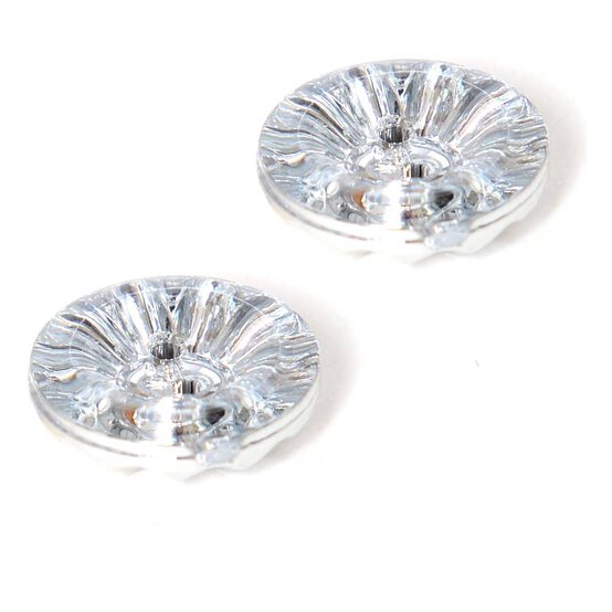 Hemline Clear Novelty Crystal Button 2 Pack