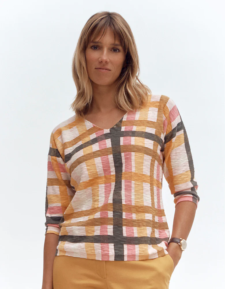 Pull imprimé en maille ASSANDROU/87287/771