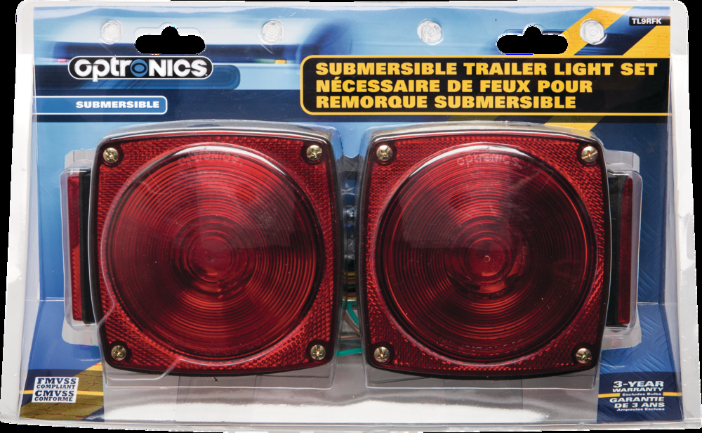 Blazer Submersible Trailer Light Kit with Installation Hardware for Width Under 80-in