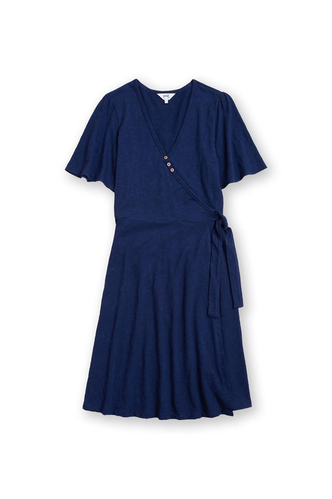Kite Highcliffe Slub Jersey Wrap Dress Midnight