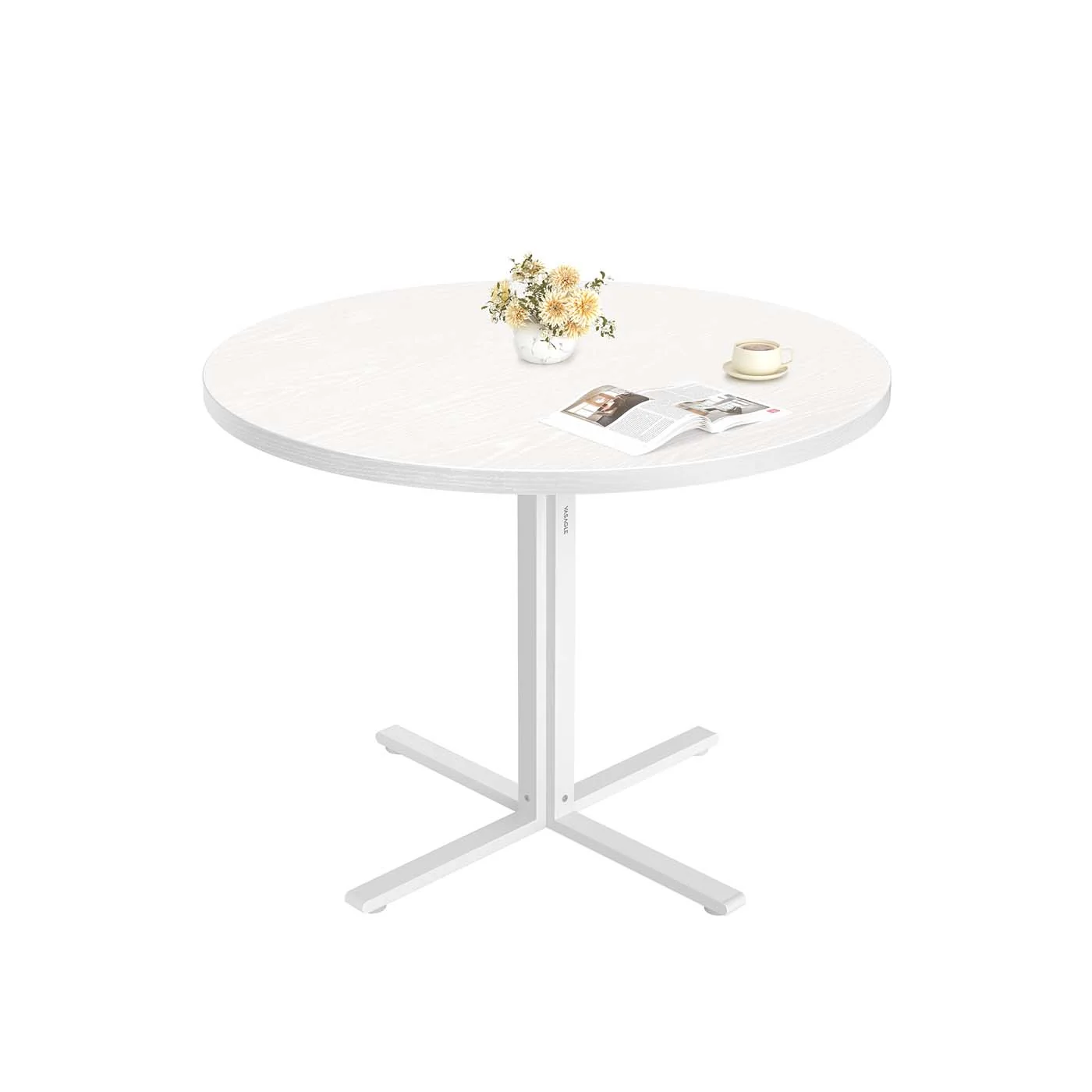 Table de cuisine ronde style campagnard imperméable