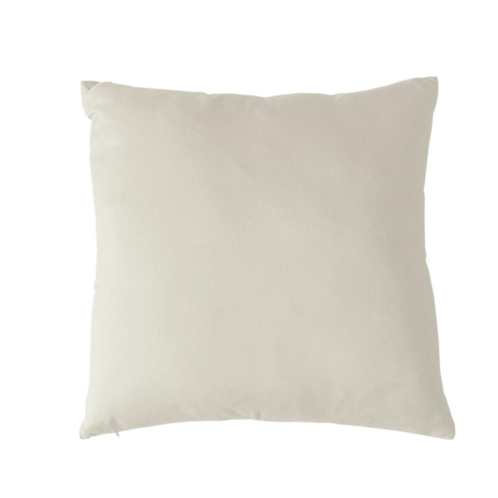 - Coussin uni et déhoussable polyester ecru 50x50 cm