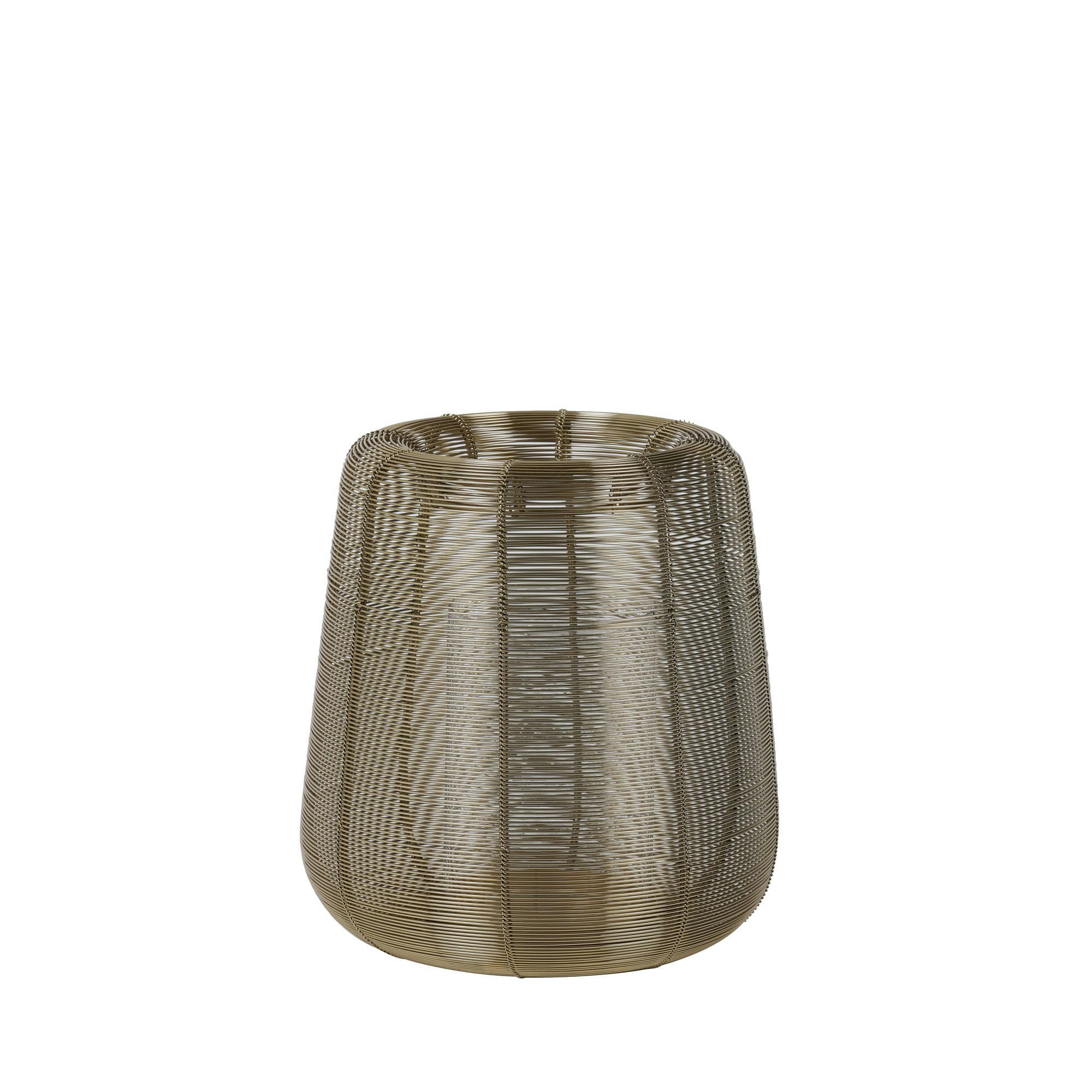 ADETA - Lanterne à vent couleur or métal ø22.5cm