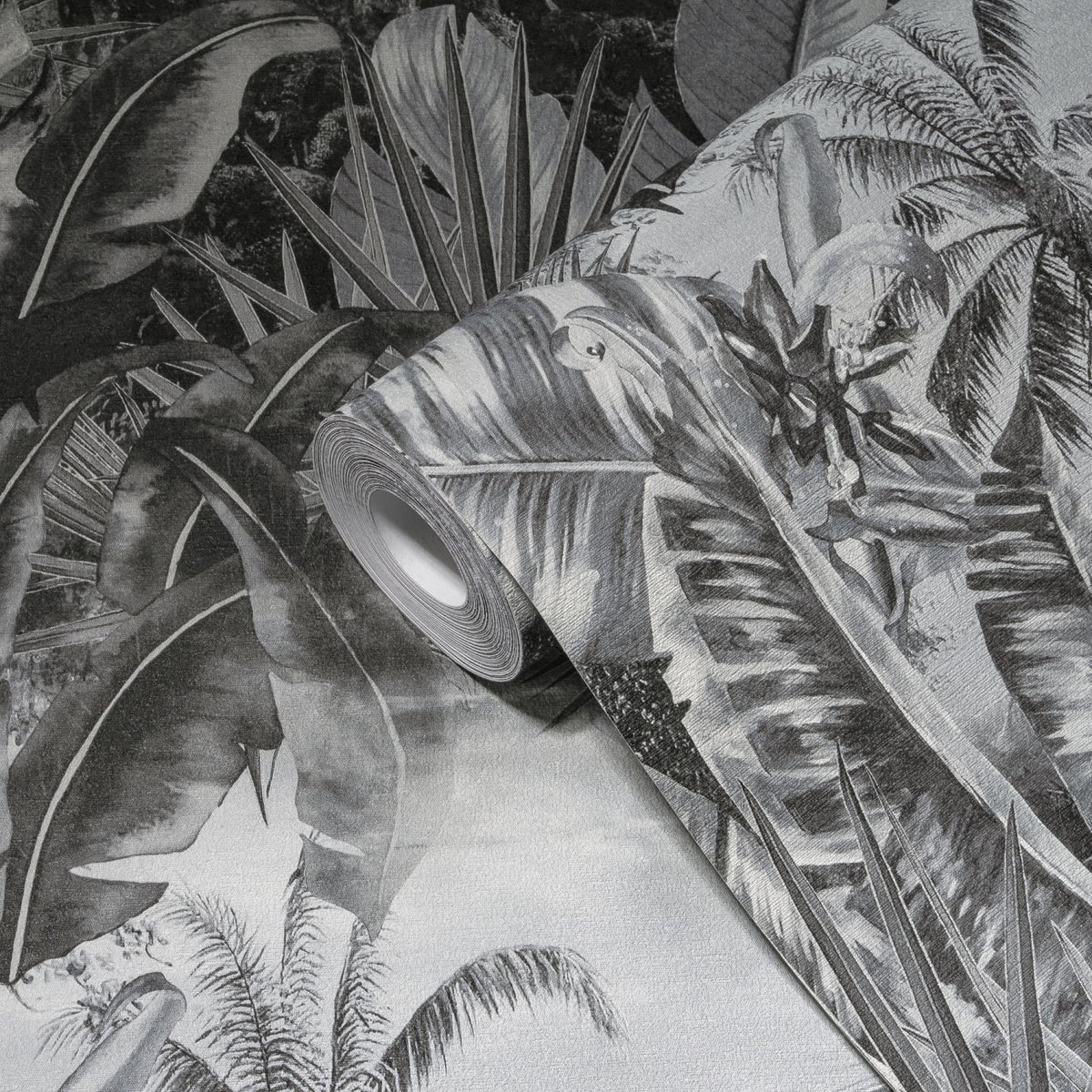Livingwalls behang jungle-motief grijs en grijs - 53 cm x 10.05 m - AS-383564