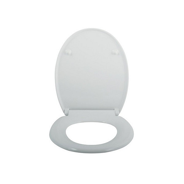 Abattant wc EASY CLIP Thermo Dur BlancCharnières Inox Spirella