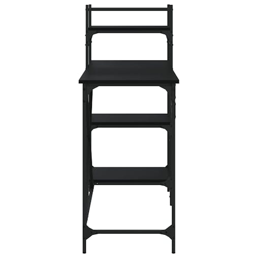 NNEVL Computer Desk with Shelves Black 120x47x109 cm
