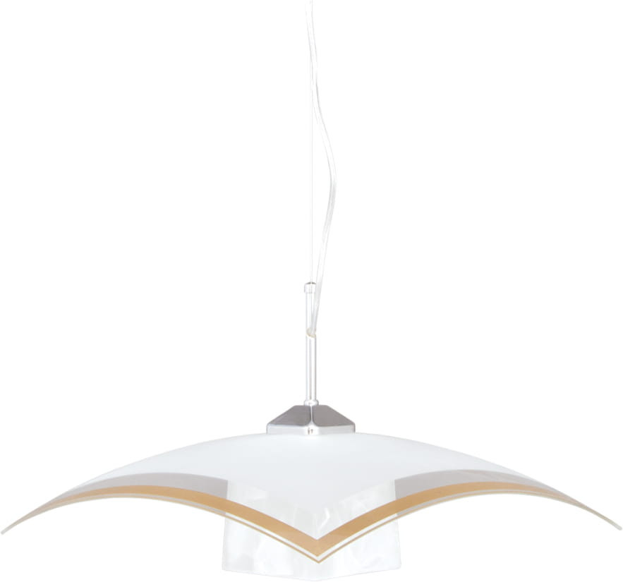 Lampa wisząca biała VETRO 1xE27x40W wym: 80x40x40 cm Kaja