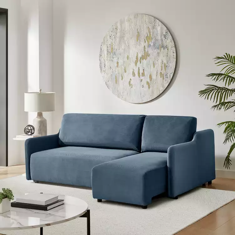 Habitat Stanley Fabric 3 Seater Sofa Bed - Navy