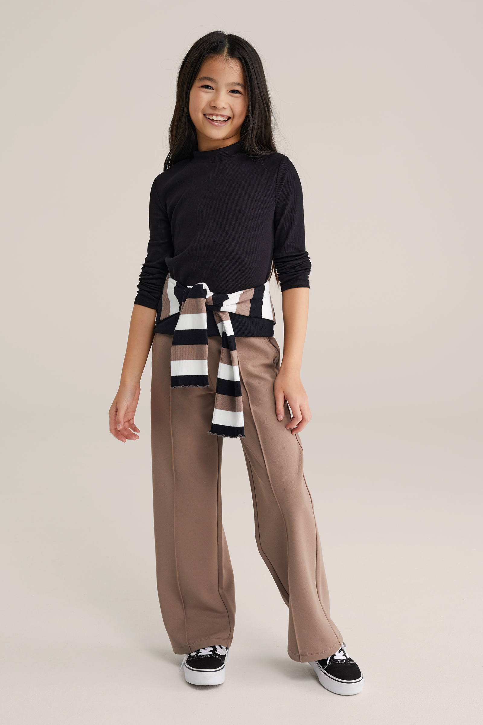 Meisjes geribd T-shirt