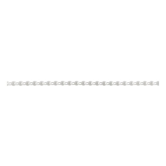 White 4mm Flat Back Pearl Beading by the Metre