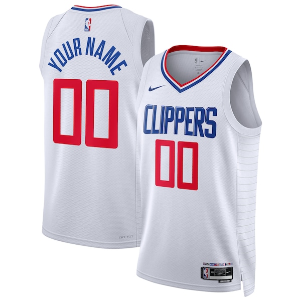 LA Clippers Nike Unisex Swingman Custom Jersey White - Association Edition