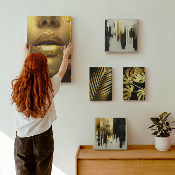 Obraz canvas 5 części Glamour roślinny|20x30, 30x30, 40x60|Wallfluent