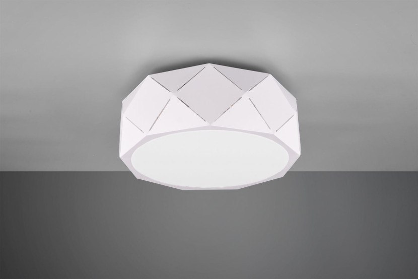 Plafonbiały okrągły 40cm ZANDOR 3xE27x25W IP20 Trio
