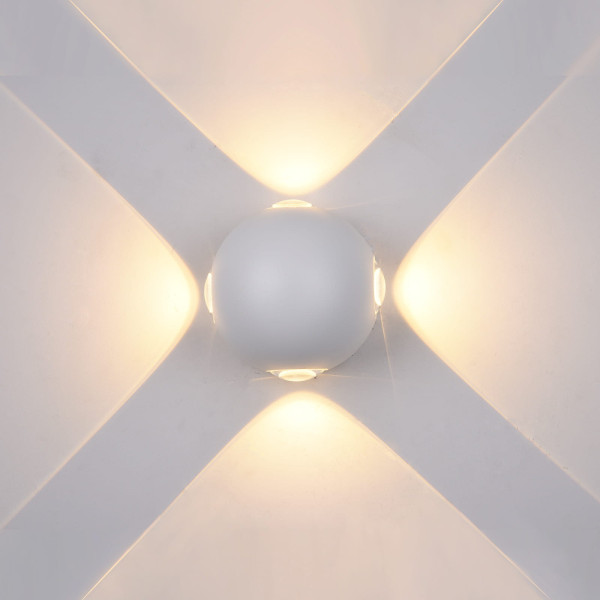 Kinkiet zewnętrzny BASILIO 3000K srebrny LED 1x3W 300lm IP65 Italux
