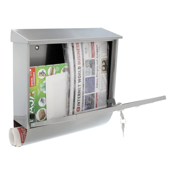 Briefkasten »Villa Spezial-Set«, edelstahlfarben, Edelstahl, (B x H:) 38,5 x 41 cm
