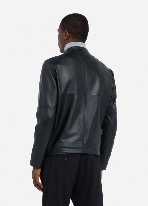 Giacca biker in pelle
