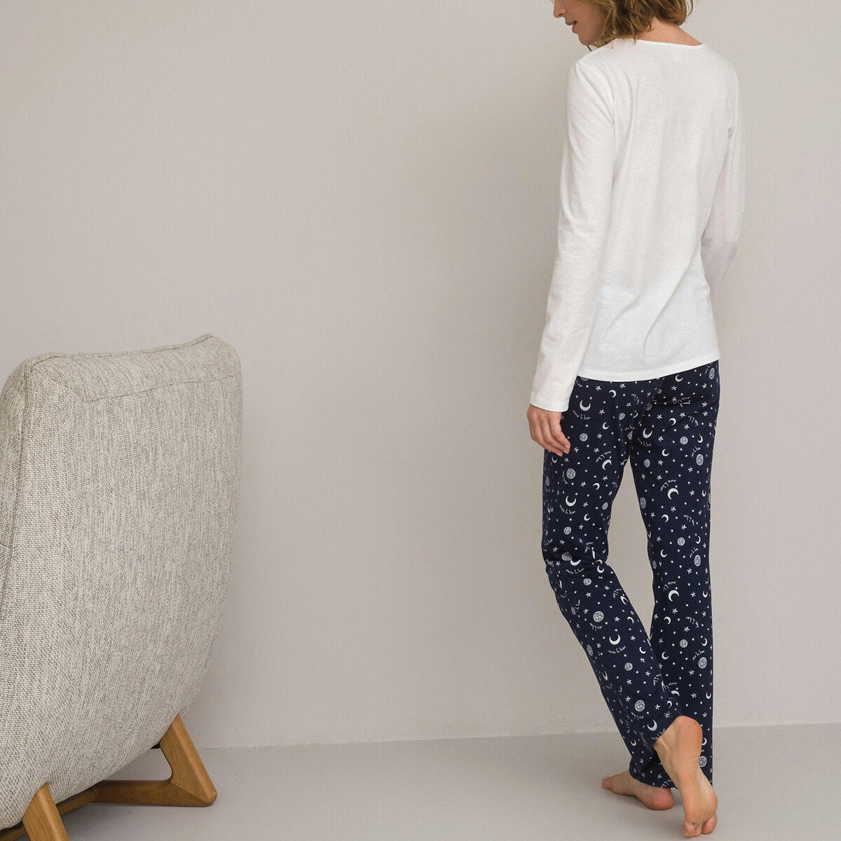 Pyjama manches longues en pur coton