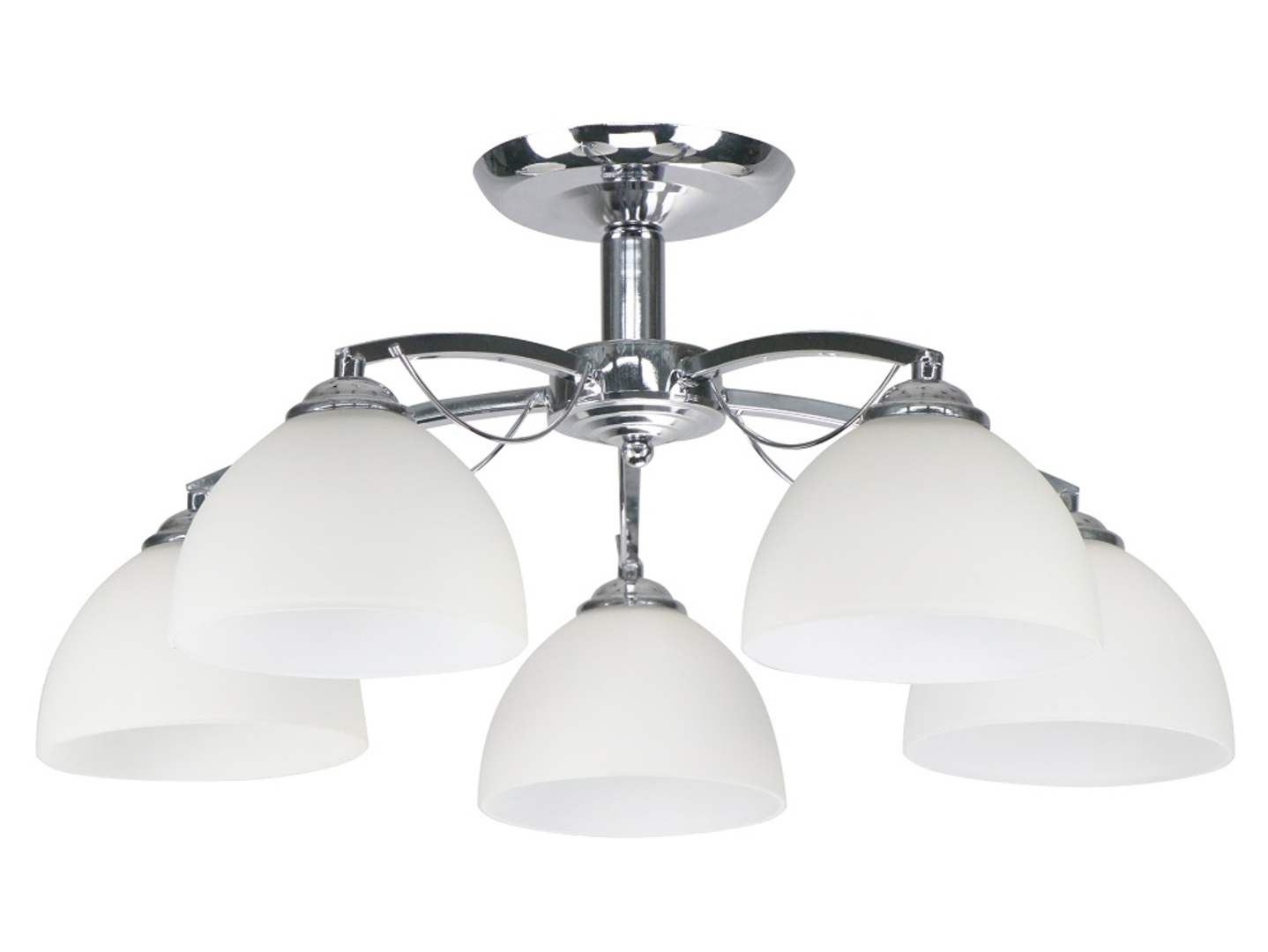 Lampa sufitowa Filona 5-punktowa metalowa srebrna