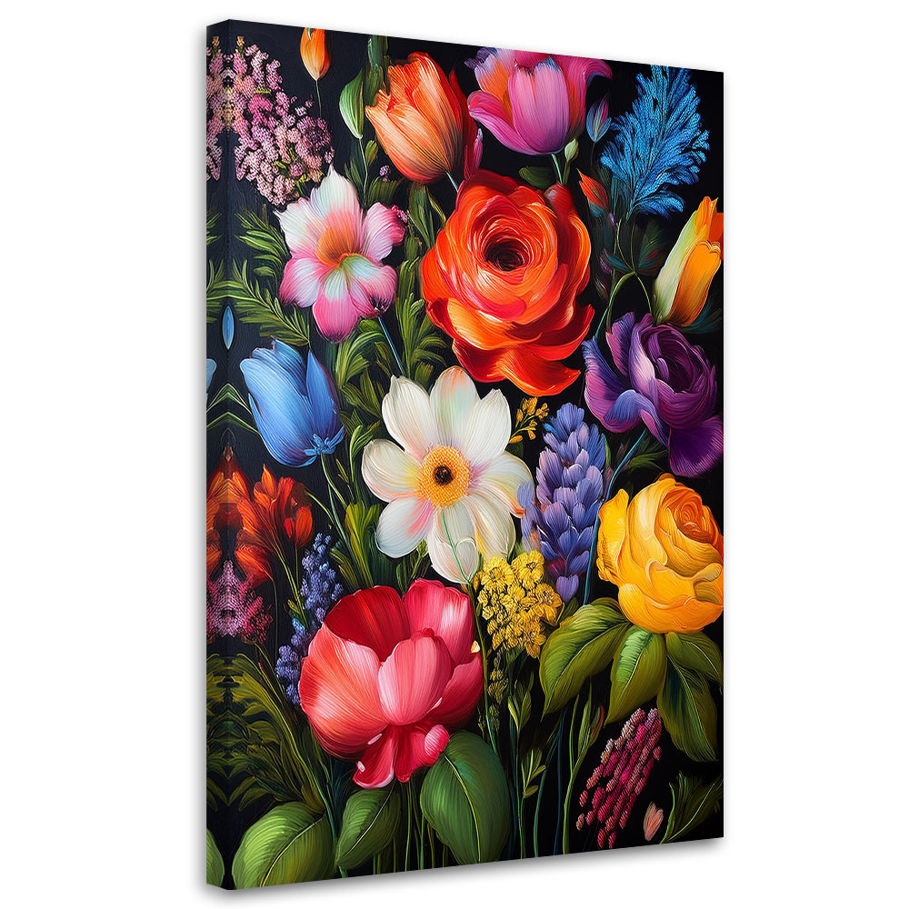 Feeby Obraz na płótnie, Kolorowe Kwiaty Natura Botanika 40x60