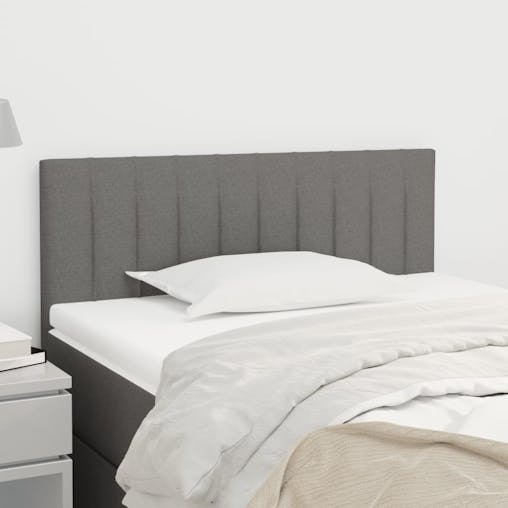 NNEVL Headboard Dark Grey 100x5x78/88 cm Fabric
