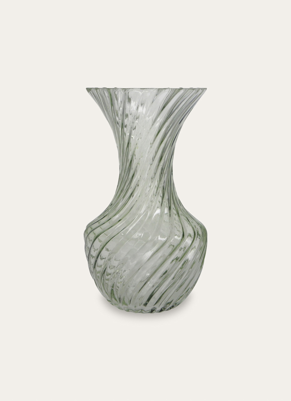 VASE EN VERRE TRAVAILLÉ DE STYLE ROMANTIQUE TRANSPARENT
