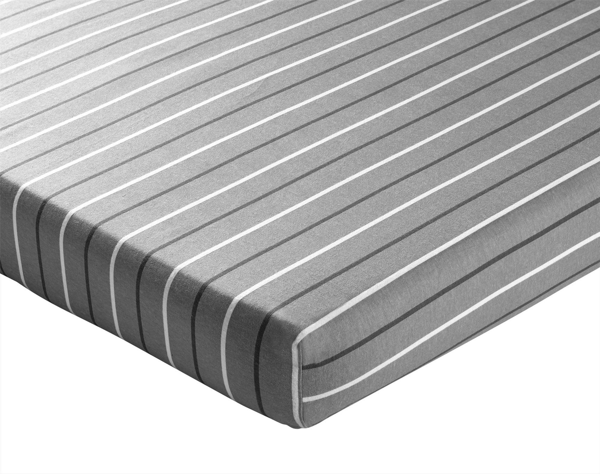 CARREAUX - Drap-housse 140x190x28 gris foncé en coton