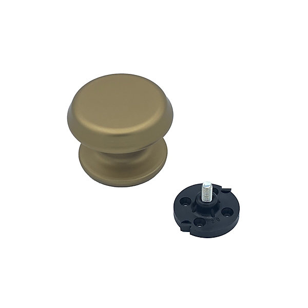 Bouton tirant de porte fixe D80 mm en aluminium Bronze satiné - breveté - lot de 6 boutons