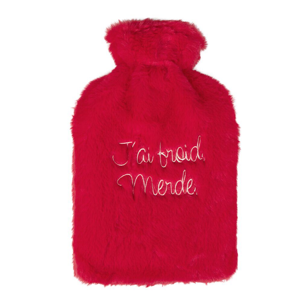 Bouillotte humour caoutchouc et housse 1,8L (2 modèles)
