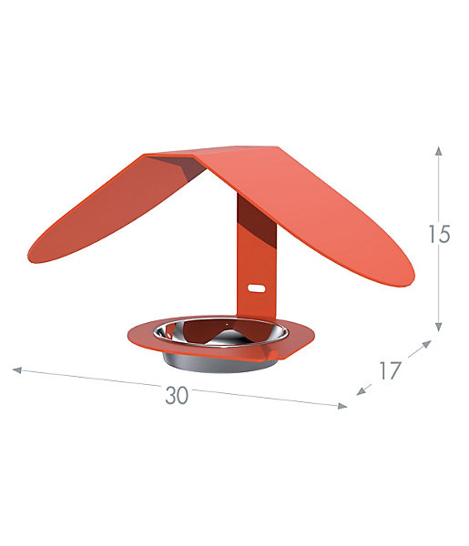 Mangeoire Oiseaux Alizé - L 300 x P 140 mm - Terracotta - Louis Moulin