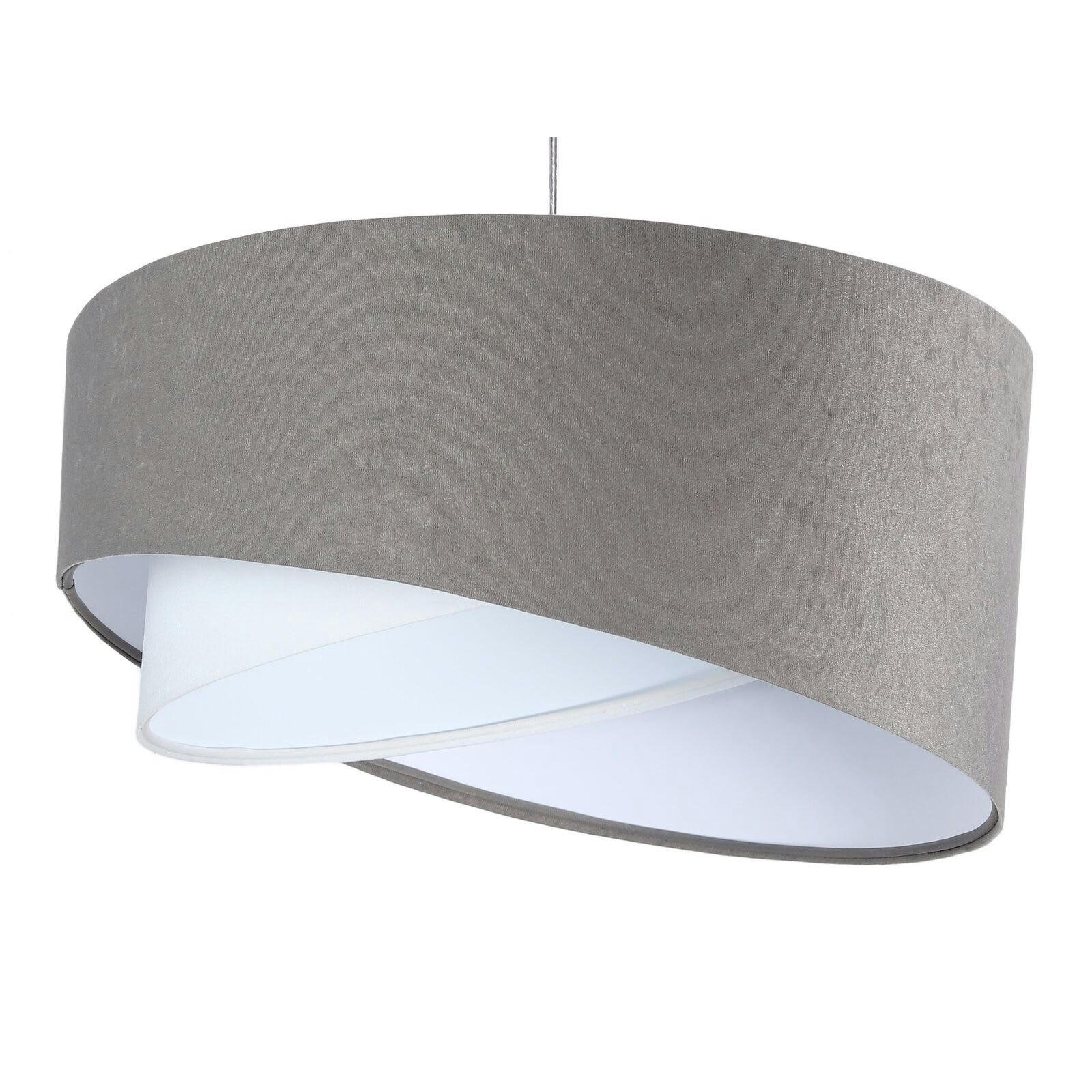 ASYMETRIC - Suspension Tissu Gris 50x50x105 cm