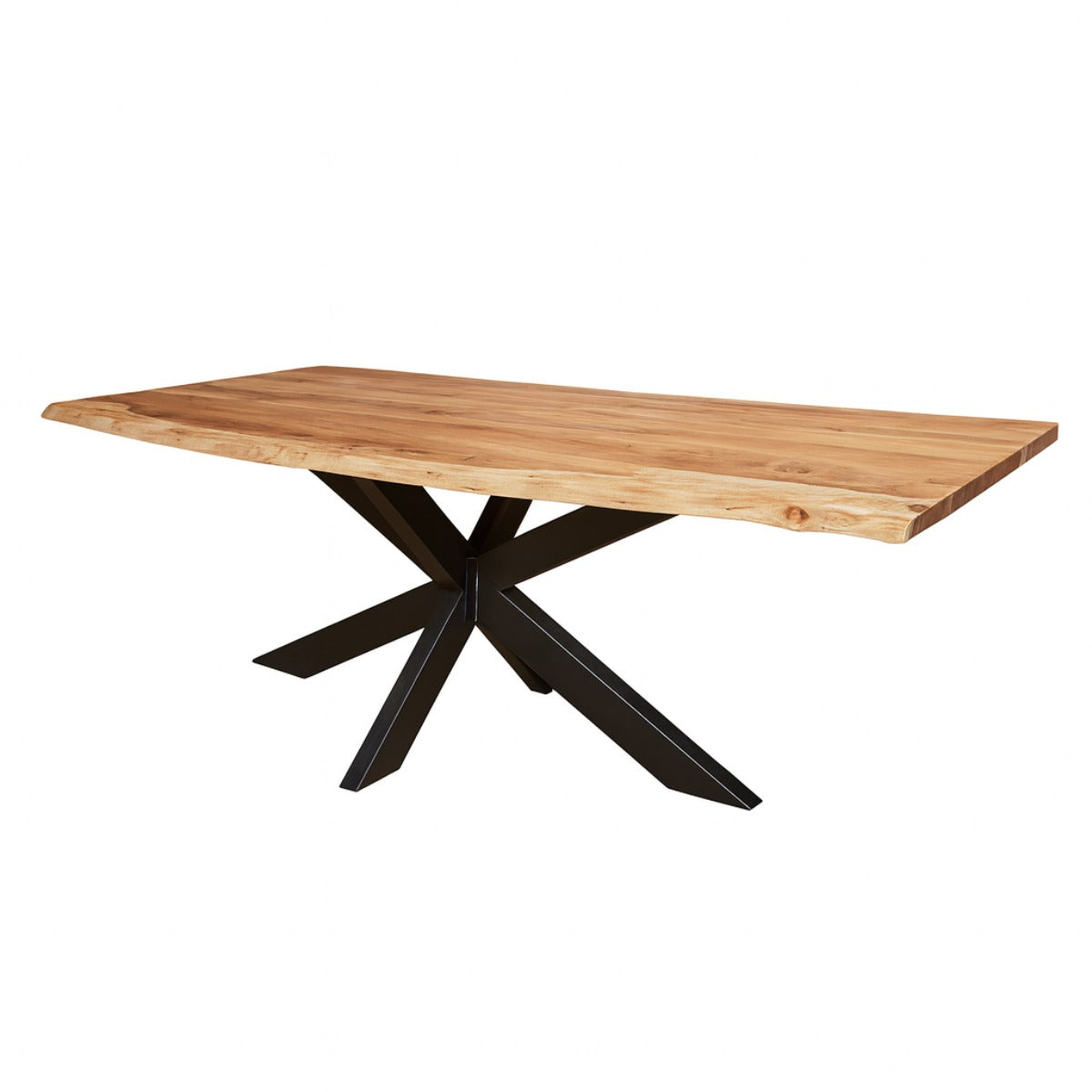 StarFurn Eettafel Live Edge - Rechthoek Naturel Hout - 200x100x76cm