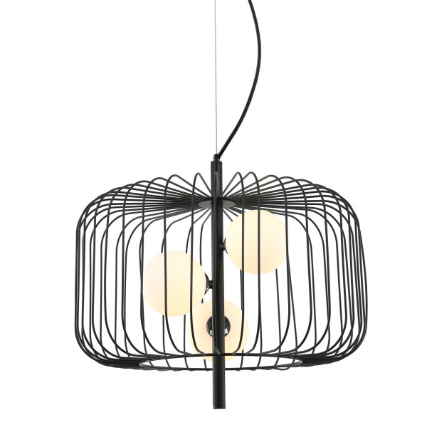 Lampa wisząca czarno-biała Daren 3xG9x25W wym: 113x43x43 cm Italux