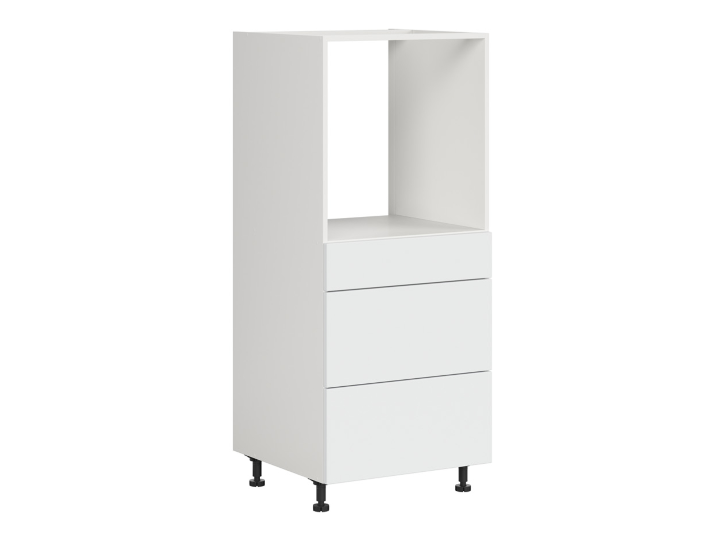 Szafka pod zabudowę piekarnika Top Line 2 60 cm z szufladami cichy domyk śnieżny super mat