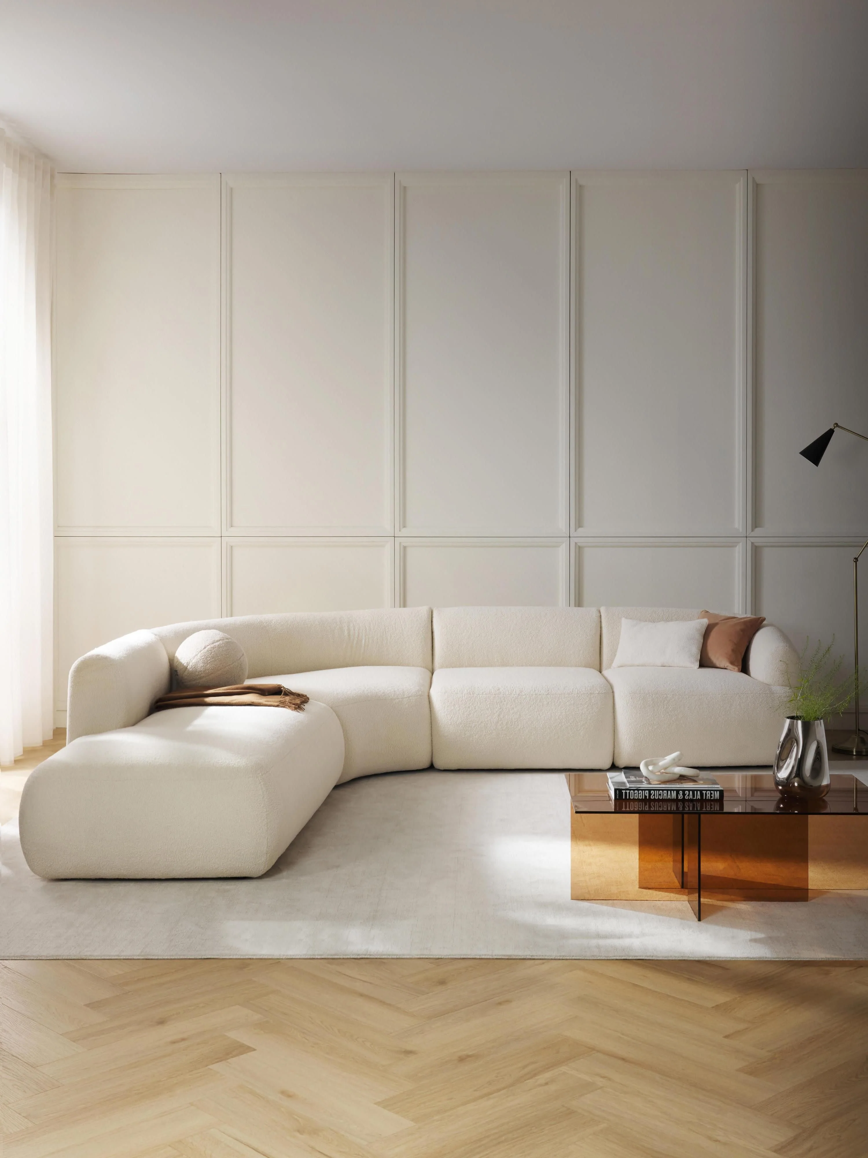 Modulares Teddy-Ecksofa Sofia (4-Sitzer)